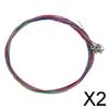 2xPack of 6 Guitar Steel Strings Replacement Light Tension Corrosion Resistant Colorful