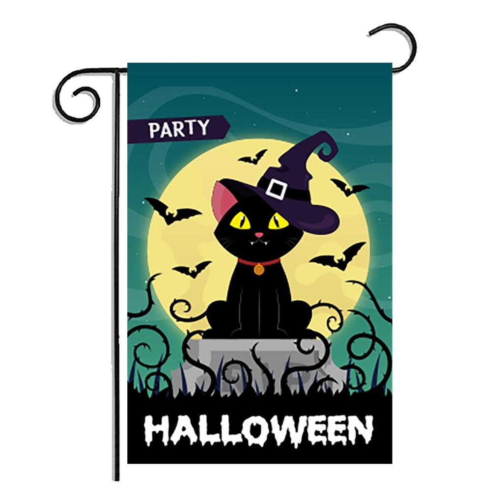 Хэллоуин Добро пожаловать садовый флаг двухсторонний для крытого дворового флага 17.7inx11.8in