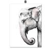 Black White Animal Giraffe Zebra Elephant Wall Art Canvas Painting Nordic Posters And Prints Wall Pictures For Living Room Decor
