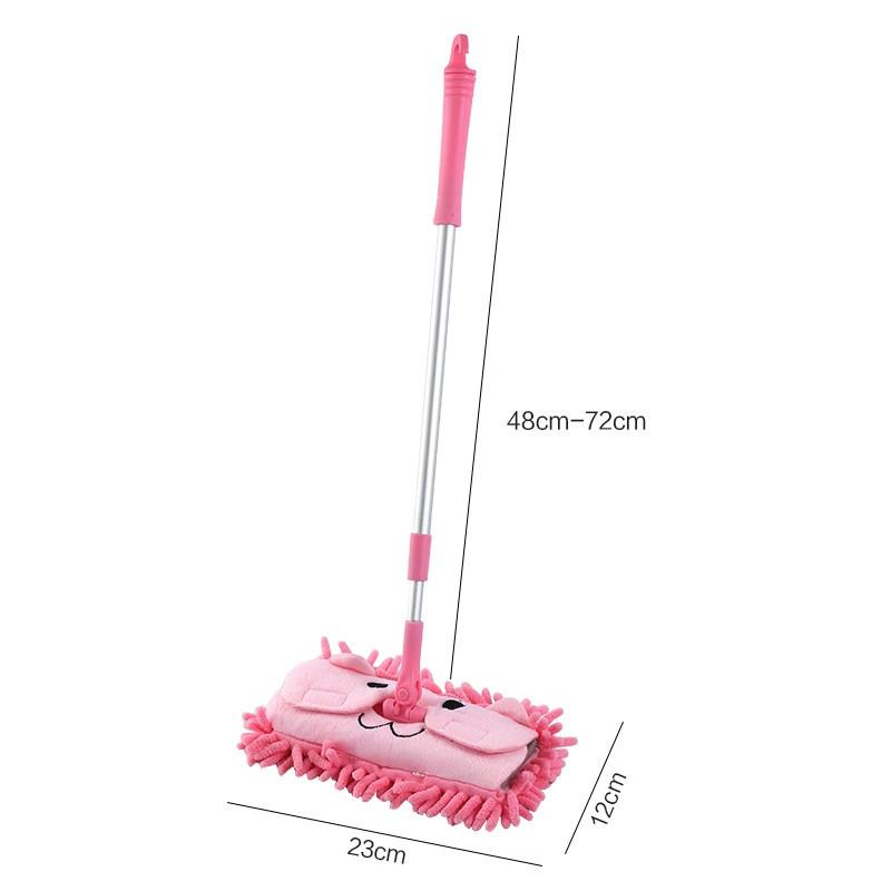Cleaning Childrens Play Mop Set With Reusable Dustpan Flat For Educational Tool