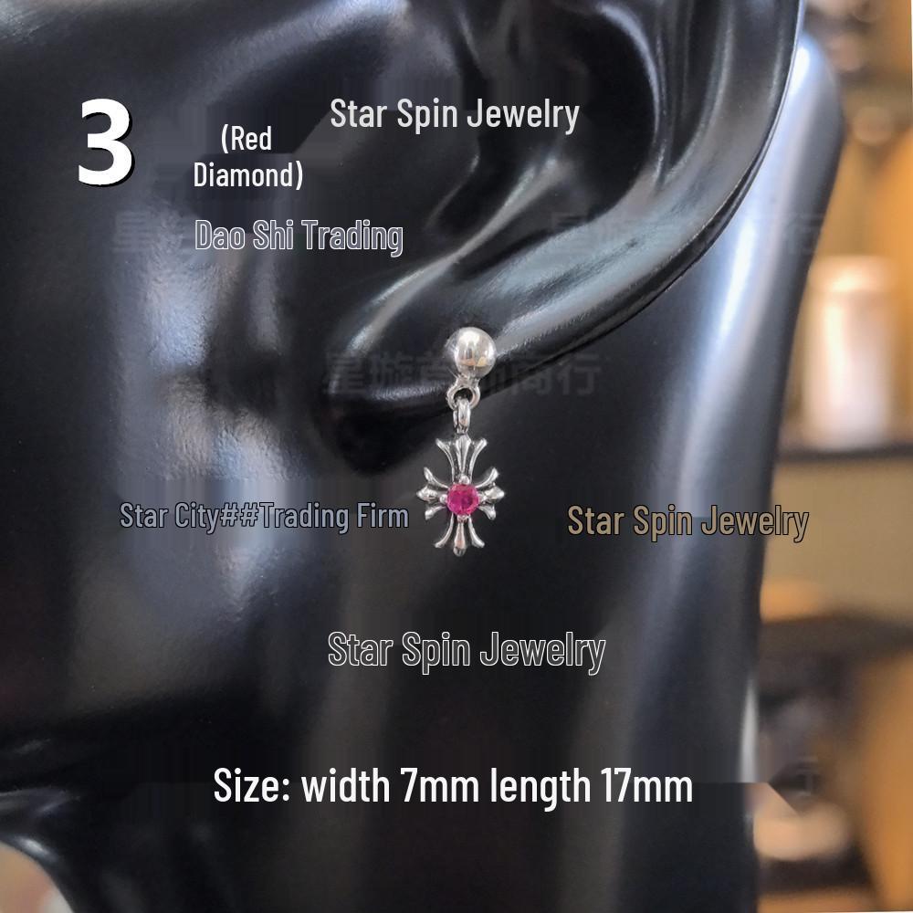 Новые висячие серьги G-Dragon с цветными бриллиантами для мужчин и женщин, белая медь, тайское серебро, серебряная игла s925