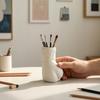 3D Printed Boxing Glove Pen Holder, Matte Desk Organizer with Stable Base, Hollow Large Capacity Slot for Pens Stationery, Creative Sports Decor Gift
