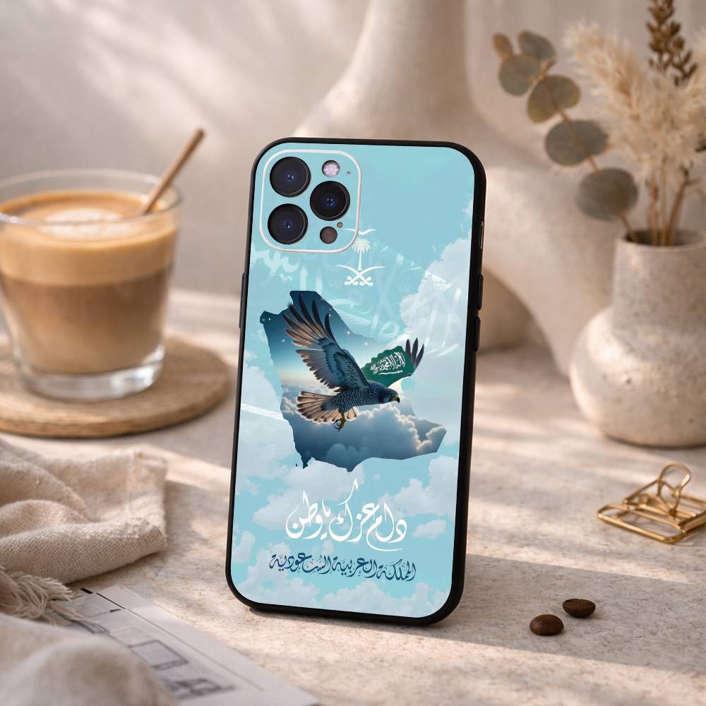 Чехол для телефона с флагом Королевства Саудовская Аравия для iPhone17 16 15 14 13 12 11 Pro Max Plus, 5G Мягкий черный чехол