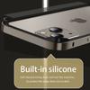 Hybrid Silicone Frame Aluminum Metal Phone Case for iPhone 16 15 14 Plus 13 12 11 Pro Max Xs Xr Anti-Fall Corners Bumper Cover