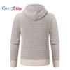 Cozy Up Свитера для мужчин Облегающий вязаный свитер на флисовой подкладке с молнией и 2 передними карманами