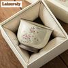 110ml Imitation Song Ru Kiln Ceramic Teacup Peach Branch Ruyi Cup Household Single Tea Bowl Personal Mug Chazhan Chinese Teaset