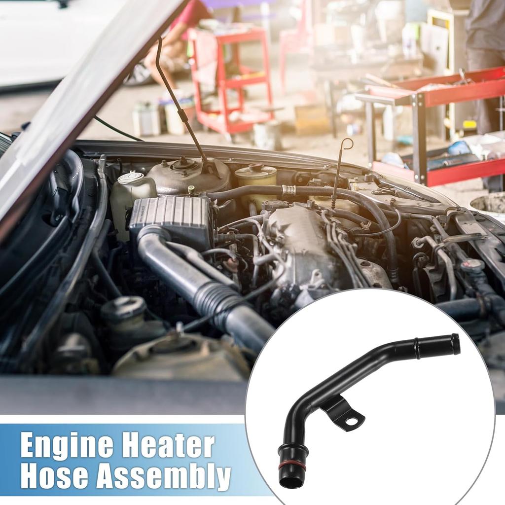 Engine HVAC Heater Hose Assembly for Ram 1500 2500 3500 2011-2023 5.7L No.53022199AC Radiator Hose Inlet Pipe Metal Black