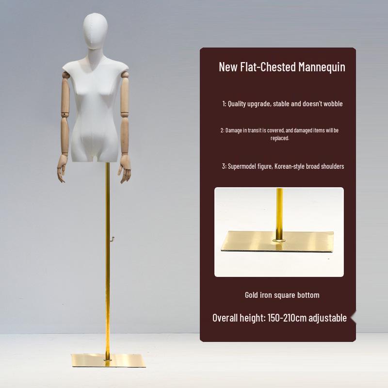 Манекен женский с плоским телом в корейском стиле и широкими плечами для демонстрации женской одежды