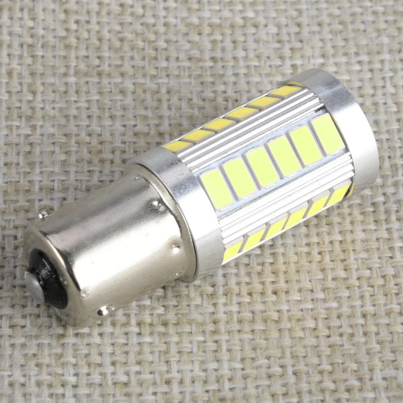 2Pcs Car Motorcycle White 1156 Bau15s 150°Py21w Led 5630-33Smd Reverse Brake Turn Signal Light Lamp Bulb 12V 4W 0.22A