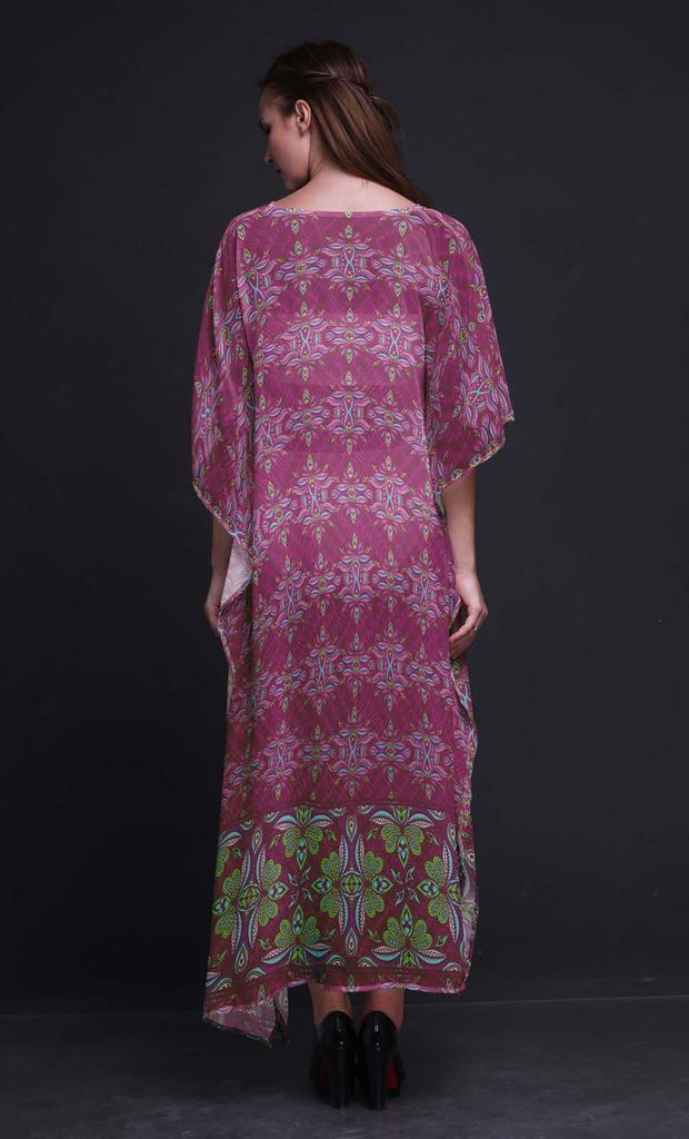 Phagun Цветочный этнический женский кафтан больших размеров летняя одежда пляжная накидка кимоно