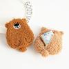 Милый плюшевый кошелек для монет в виде медвежонка, брелок для ключей для наушников, помады, наличных денег, хранения мелких предметов