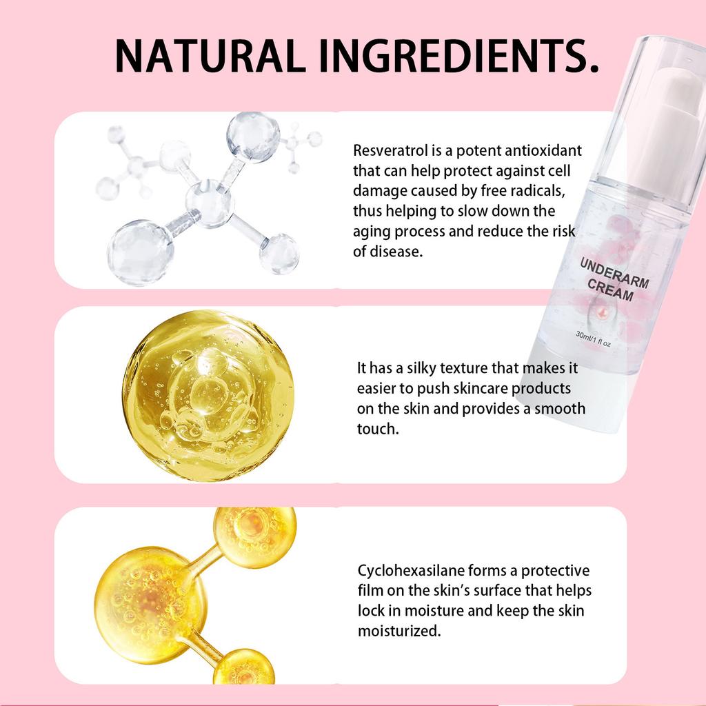 Whitening Armpits Cream, Whitening Cream, Armpits Skin Moisturizing Brightening Cream,Natural Herbal Extract 30ml