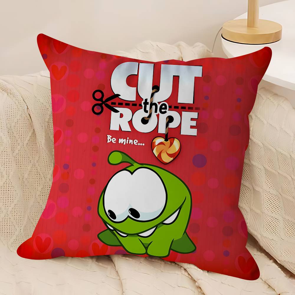 C-Cute Cut The R-Rope Decorative Room Aesthetics Pillow Case Home Decor Bedroom Sofa Bed Couch Pillow Cover 45x45