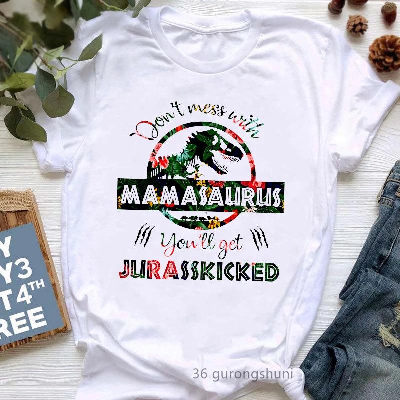 Watercolor Leopard Mamasaurus Graphic Print WomenS Tshirts Funny Jurassic Dinosaur TShirt FeUnisex MotherS Day Gift T Shirt