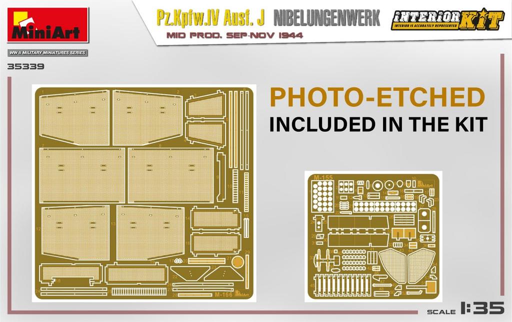 MiniArt Scale German Panzer IV Nibelungen Factory Full Interior Plastic Model Kit MA35339 1/35 Ausf. J, Mid-Model, September-November 1944,