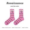Женские носки Renaissance Polka Dot Mid-Tube Socks - Милый стиль осень/зима, толстые и теплые, имитация норки