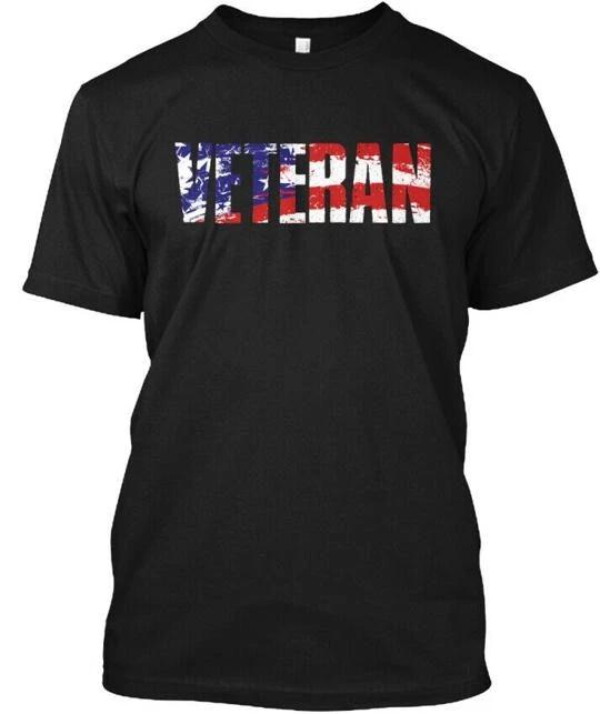 Veteran With Red Blue And White Color TTshirt Made in the USA Size S to 5XL