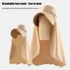 Ice Silk Breathable Outdoors Sunscreen Scarf Hat Summer Protection Sunscreen Uv Protection Three-Dimensional Sunscreen Scarf