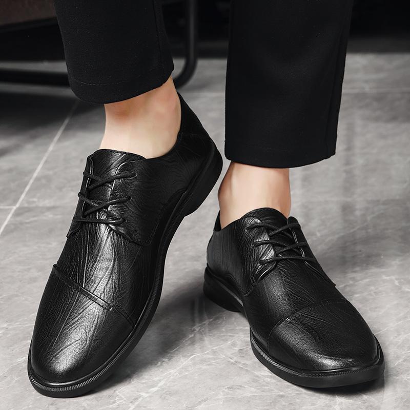 Весна Осень Натуральная Кожа Мужская Повседневная Обувь Британский Стиль Новейшая Модная Роскошная Мужская Обувь Нескользящие Роскошные Оксфорды Износостойкие