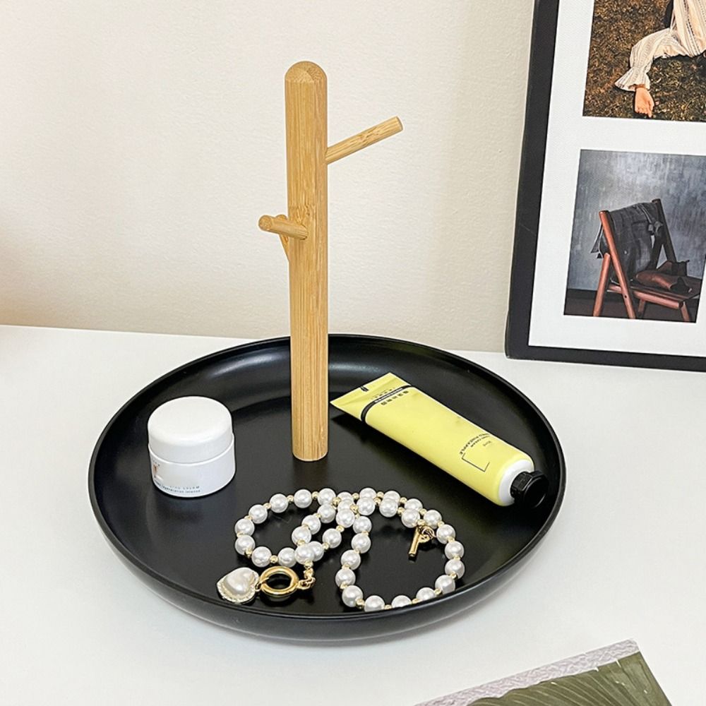 Creative Storage Tray Wooden Bathroom Shelf Miscellaneous Organizer Jewelry Hanging Rack  Candy