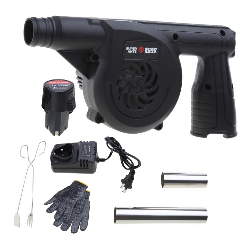 Handheld BBQ Fan Air Blower Large Air Flow Rechargeable BBQ Fan Variable Speed Controller Picnic Barbecue Tools