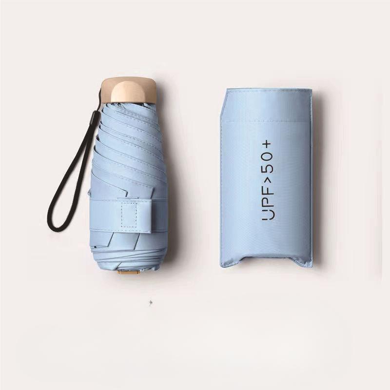 Мини-зонт от солнца, небольшой карманный дождевик, дорожный зонт, виниловый складной зонт, защита от ультрафиолета, козырек от солнца, карманный зонтик, капсула