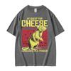 Funny My Quest for Cheese T Shirt Japanese Rat Retro Style Meme Graphic T-shirts Men's Women Fashion Casual High Quality T-shirt