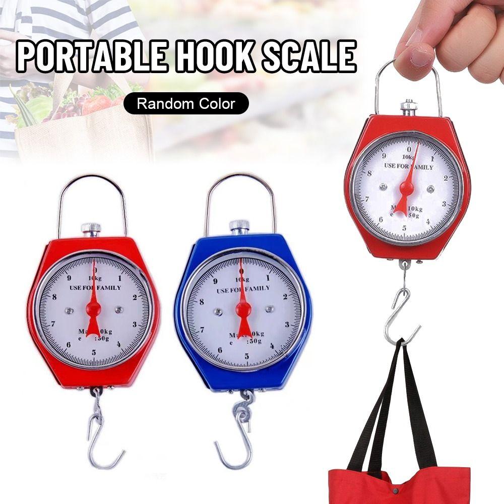 Balance Handheld Spring Balance Hook Scale 10kg/50g Mechanical Scale Digital Dial Luggage Scale