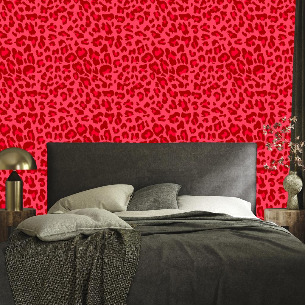 Red animal skin wallpaper red and pink 50x1000