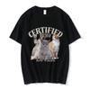 Funny CerTified Pussy Lover Cat Meme T Shirt Men Women Fashion Vintage T-shirts 100% Cotton Casual Oversized T Shirts Streetwear