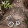 Luxury hot-selling enamel color hollow exaggerated geometric square necklace, personalized creative women exaggerated square neck chain