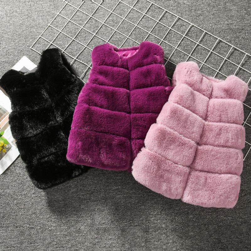 YUBAOBEI меховой жилет для девочки