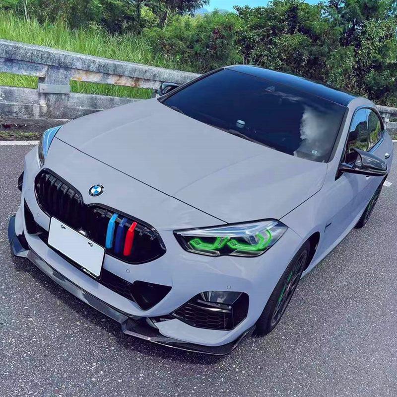Совместимо с BMW 2 серии F44 2023 года: Передний сплиттер, Задний диффузор, Заднее антикрыло, Пороги, Решетка радиатора Night Black Комплект кузова 225 Fan.