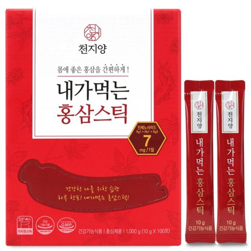 Cheonjiyang 100% 6 Year Old Korean Red Ginseng Extract Stick 100 Packets