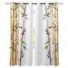 Chinese Chic Bamboo Oriental Nature Wood Window Curtains for KidsBedroom Living Room Bathroom Kicthen Door Hall Cupboard 2pieces