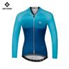 XINTOWN Women's Long Sleeve Plus Size Cycling Jersey - European & American Style, Printed Design