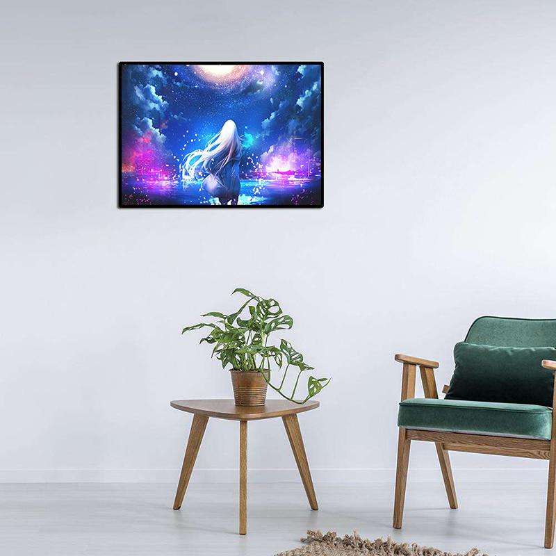5D Diy полная алмазная живопись аниме небо девушка наборы крестиков Алмазная вышивка мозаичный узор картина домашний декор подарок