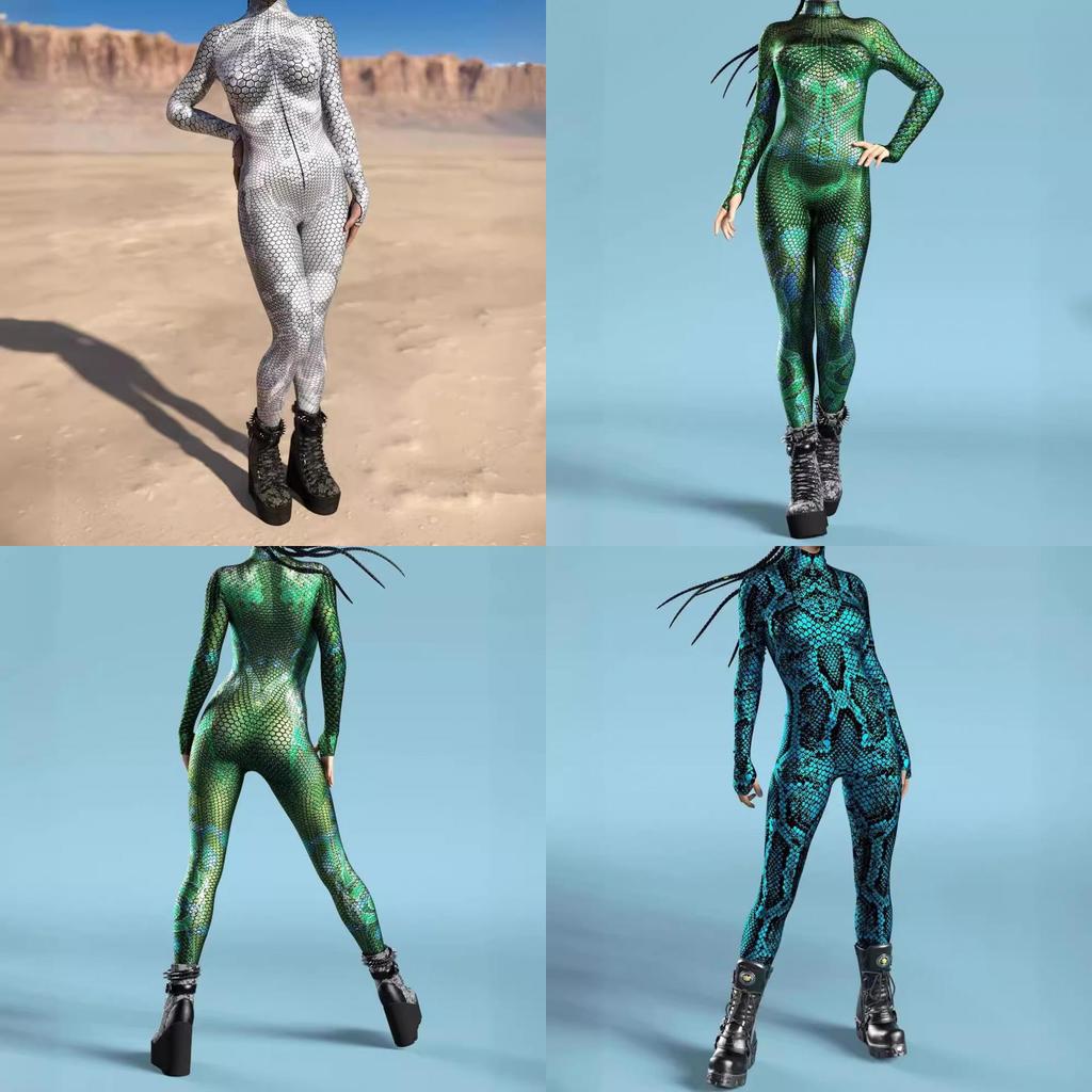 Halloween Adult Cosplay Jumpsuit With 3d Digital Print For Costume Party And Role Play