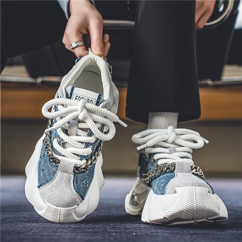 Роскошные новые модные тенденции повседневная парусиновая обувь 2024 года мужская толстая подошва удобная молодежная студенческая спортивная обувь мужская вулканизированная обувь