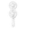 CAWKAY Double Handy Fan, Portable Desk Fan, Foldable, High Airflow, USB Charging, Perfect for Travel, Camping, Outdoors, Office, Living Room (White)
