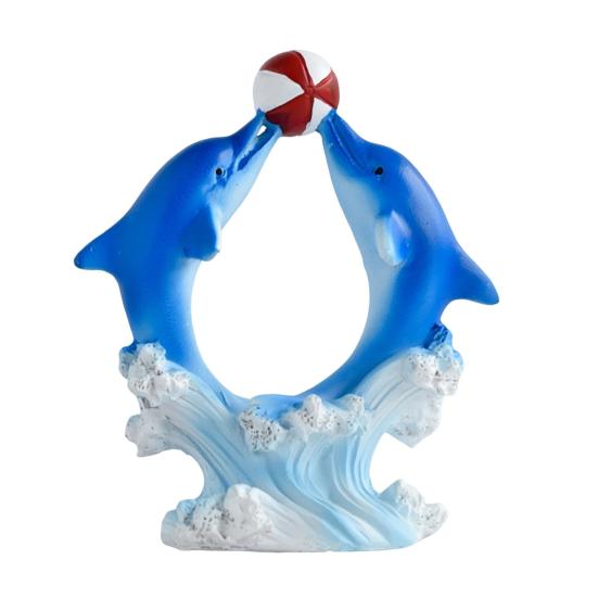 Фигурка дельфина, коллекционная настольная статуэтка дельфина из смолы, украшение в виде дельфина в форме сердца, подарок на День святого Валентина для женщин, жен, девушек