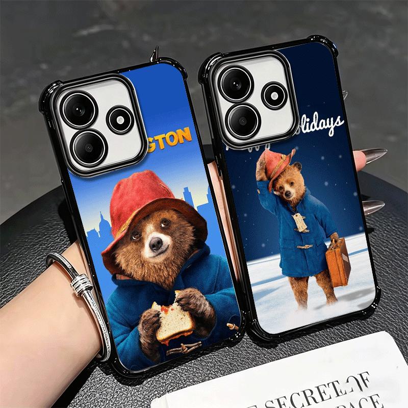 Милый Чехол Для Телефона С Покрытием Медвежонок P-PaddingtonS Для Xiaomi Redmi Note 14 15 Pro Plus 13 12 11 11S 11T 10 9S 9 5G Противоударный Airbag Co