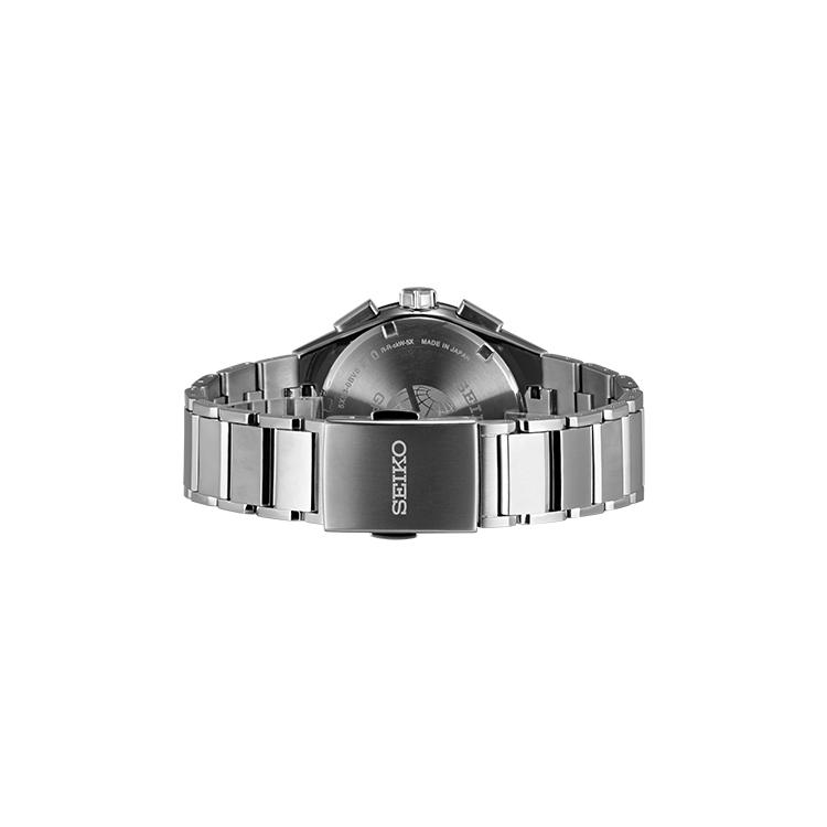 Seiko ASTRON Часы на солнечных батареях с кварцевым механизмом Титановый ремешок Мужские часы Черный циферблат SSH119J1