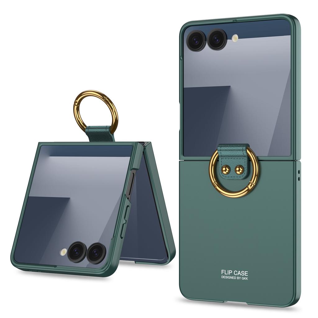 Подходит для чехла для мобильного телефона Samsung Z Flip7 Ультратонкий Ультратонкий Кронштейн с кольцом-пряжкой Чехол для защиты от падения со складным экраном