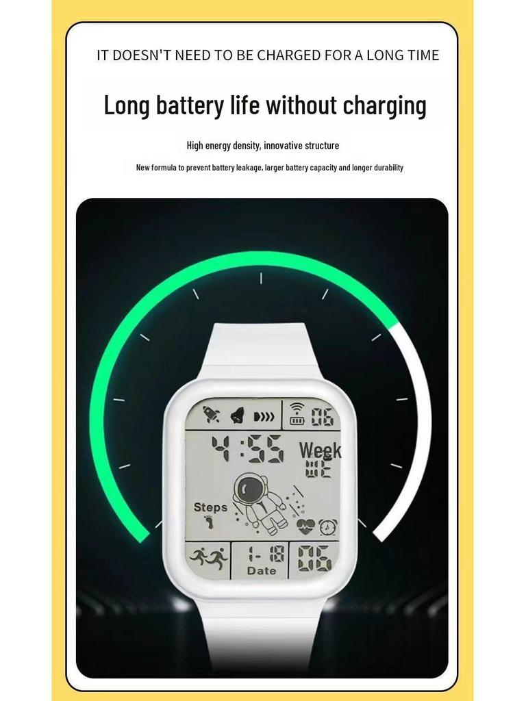 Часы астронавта-студента: Большой экран, календарь, ночник, будильник, секундомер