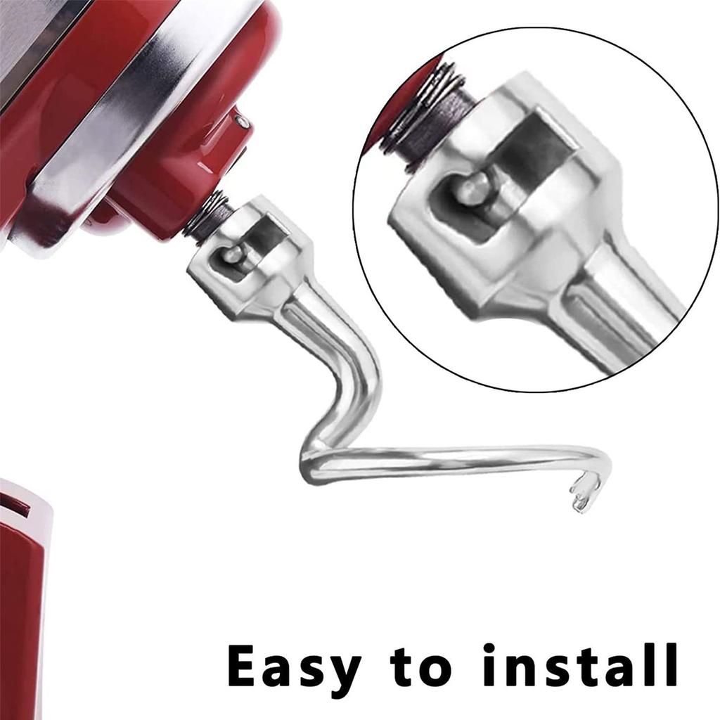Mixer Dough Hook Stainless Steel Dough Hook Stand Mixer Accessories Dough Hook Replacement Stainless Steel Material
