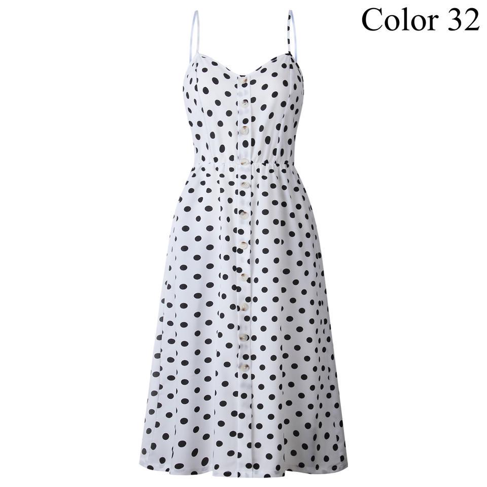 Sexy V Neck Backless Floral Summer Beach Dress Women Striped Button Pineapple Party Midi Dresses