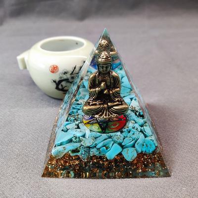 6 см Пирамида из оргонита с натуральными камнями, кристаллами, генератор оргонной энергии, исцеление Рейки, чакры, медитация, украшения, декор для дома, поделки