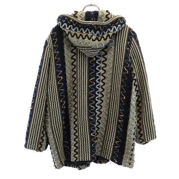 SAZAN 90-е 80-е Винтажный вязаный кардиган с длинным рукавом Гуреге Паркер Женский Б/У