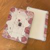 For IPad Pro 12.9 21/20/19 Rose Planet Air4/5 10.9 Air 3 10.5 Air2/1 2017/2018 Gen5/6 9.7 Flip Stand Silicone Protective Case Cover with Pen Slot